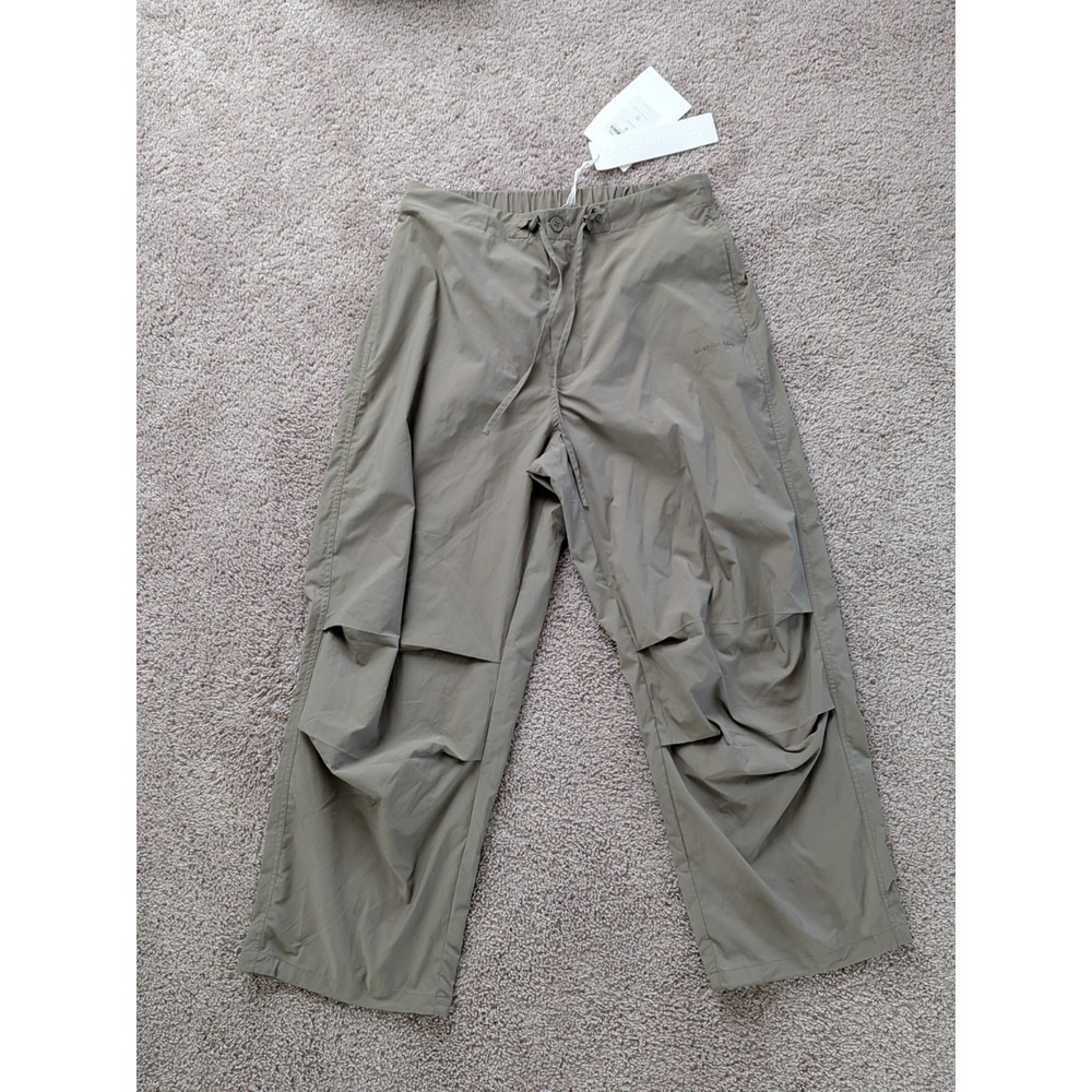 NWT An Action a Day Parachute Pants Size Medium (Fits 32x28) Khaki Baggy Stretch